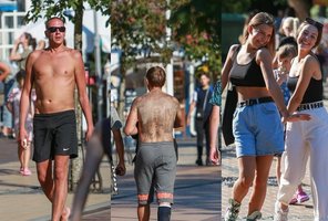 Palangos gatvė ir vėl tapo podiumu: poilsiautojai demonstravo savo įdegį