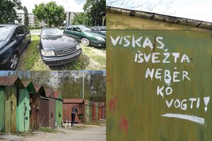 Senienų savininkai į įspėjimus moja ranka: automobilius ir garažus teks išvežti savivaldybei