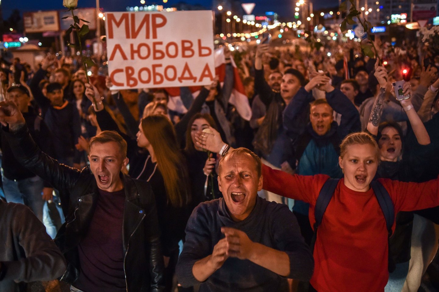 Įvykiai Baltarusijoje.<br>AFP/Sacnpix nuotr.
