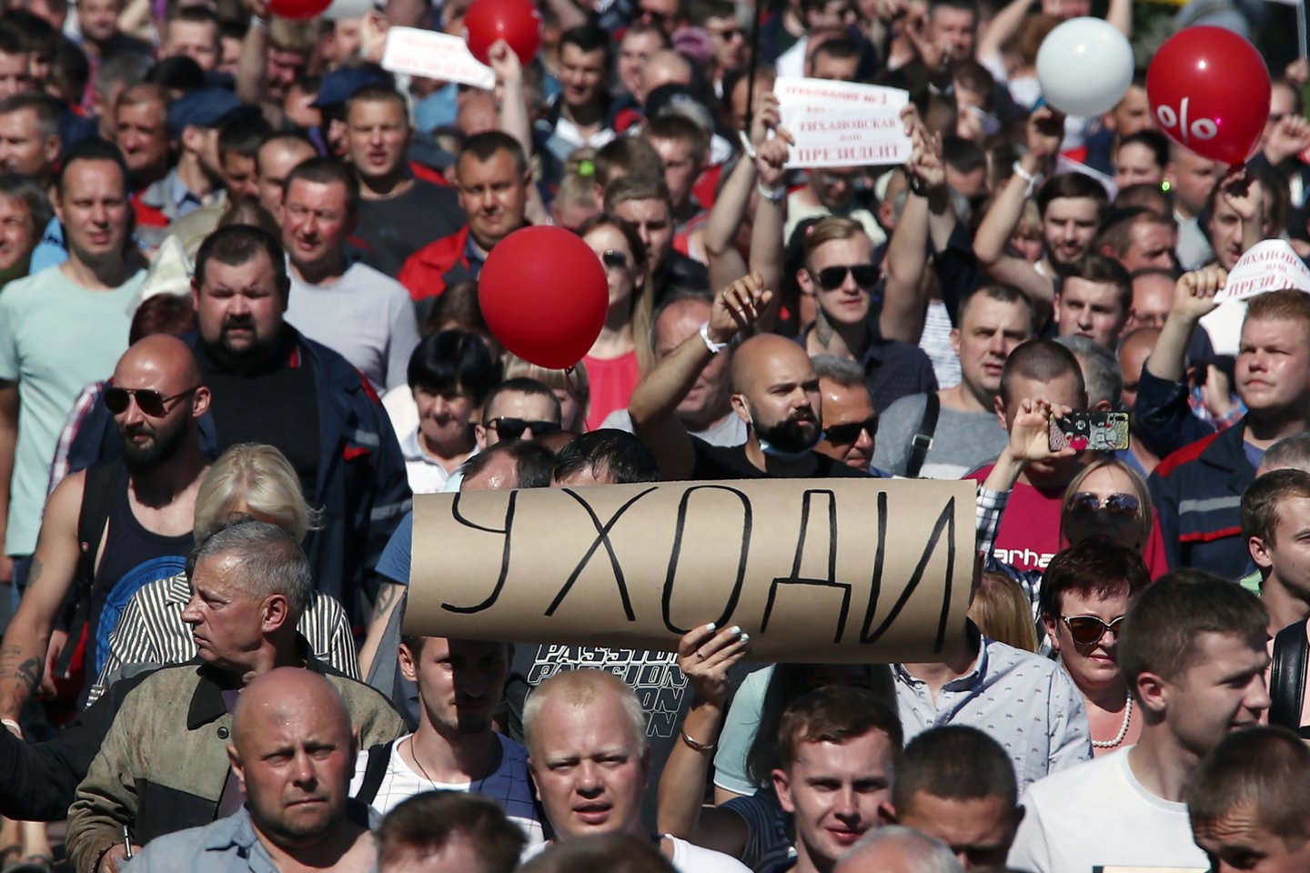 Protestai Baltarusijoje prieš prezidentą A.Lukašenką.<br>TASS/Scanpix nuotr.