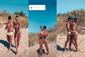 Indrė Burlinskaitė su sužadėtiniu demonstravo pavydėtinas kūno linijas ir įdegį