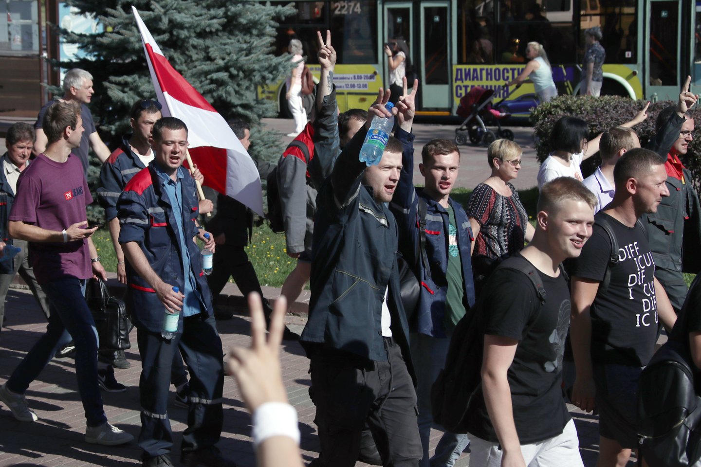 Protestai Baltarusijoje.<br>TASS/Scanpix nuotr.