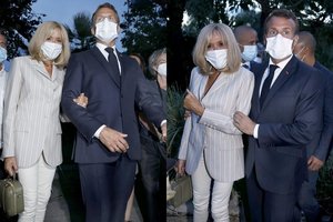 67-erių Brigitte Macron pademonstravo kiek neįprastą įvaizdį