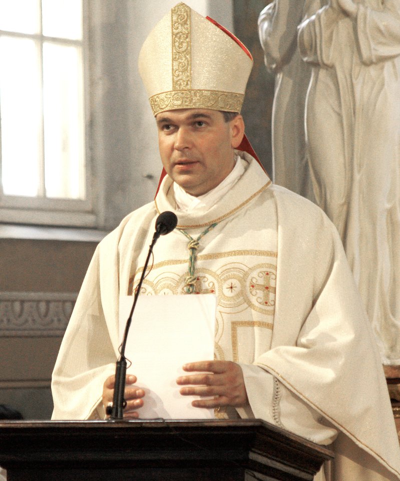  Panevėžio vyskupas L.Vodopjanovas teigė nežinojęs, kad kunigą E.Troickį kankina abejonės dėl pašaukimo.<br> A.Švelnos (panskliautas.lt) nuotr.