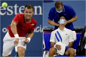 Teniso galiūną N. Džokovičių pasinervinti privertęs R. Berankis stebuklo Niujorke nesukūrė