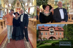 Lenktynininko Antano Juknevičiaus tėvai smaragdines vestuves atšventė nuosavame Dautarų dvare 