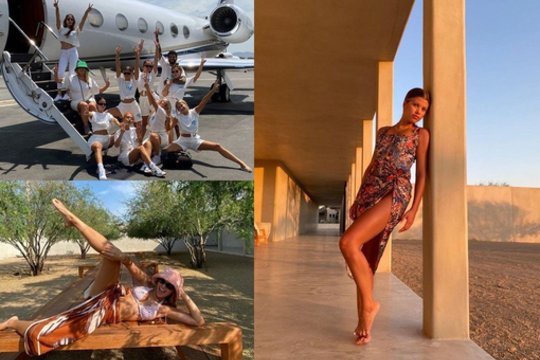 Po skyrybų su 15 metų vyresniu mylimuoju – S. Richie šėlionės: privatus lėktuvas ir draugių būrys