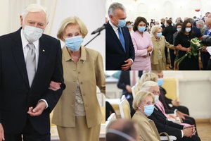 Šalia apdovanojimą atsiėmusio Valdo Adamkaus – retai viešumoje matoma Alma Adamkienė