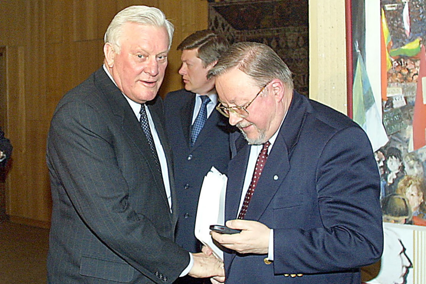  Skirtingų Lietuvos politinių partijų lyderiai 2001 m.<br> P.Lileikio nuotr.