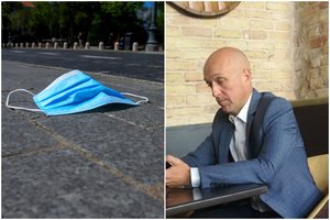 Kavinėje kaukės nedėvėjusiam Registrų centro vadovui S. Urbanavičiui pareigūnai skyrė baudą