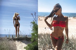 Asmenukėse – Indrės Burlinskaitės ir Linos Tupikovskienės įdegę kūnai