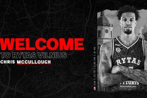 „Ryto“ treneris įvertino paskutinį naujoką Ch. McCulloughą: „Turi ypatingų fizinių galimybių“