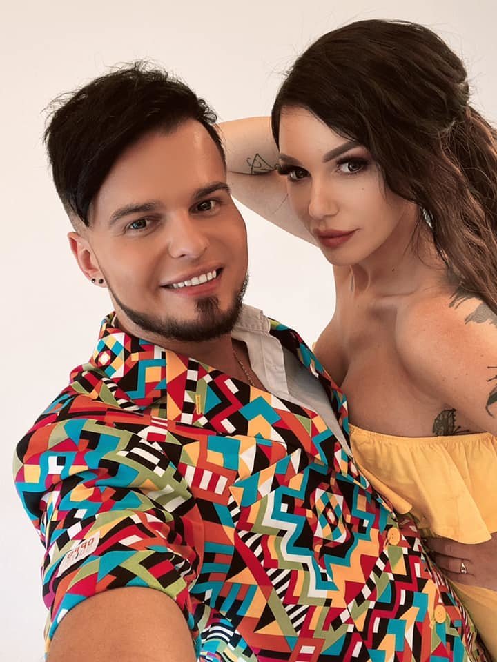 Justina Globienė su mylimuoju Vyteniu.<br>Soc. tinklo nuotr.