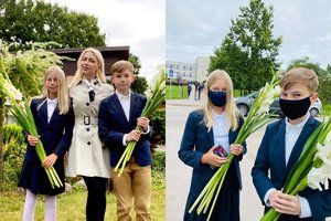 Natalija Martinavičienė vaikus į mokyklą išlydėjo su nerimu: „Jie išgyvena dėl kaukių dėvėjimo“