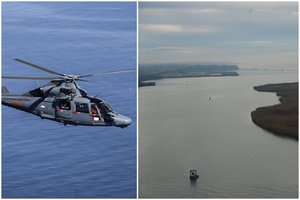 Kuršių mariose ieškoma dingusio žmogaus: pakeltas sraigtasparnis