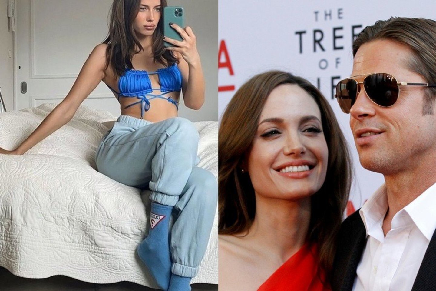 P.Pitto draugė N.Poturalski lyginama su A.Jolie.<br>Socialinių tinklų ir „Scanpix“ nuotr.