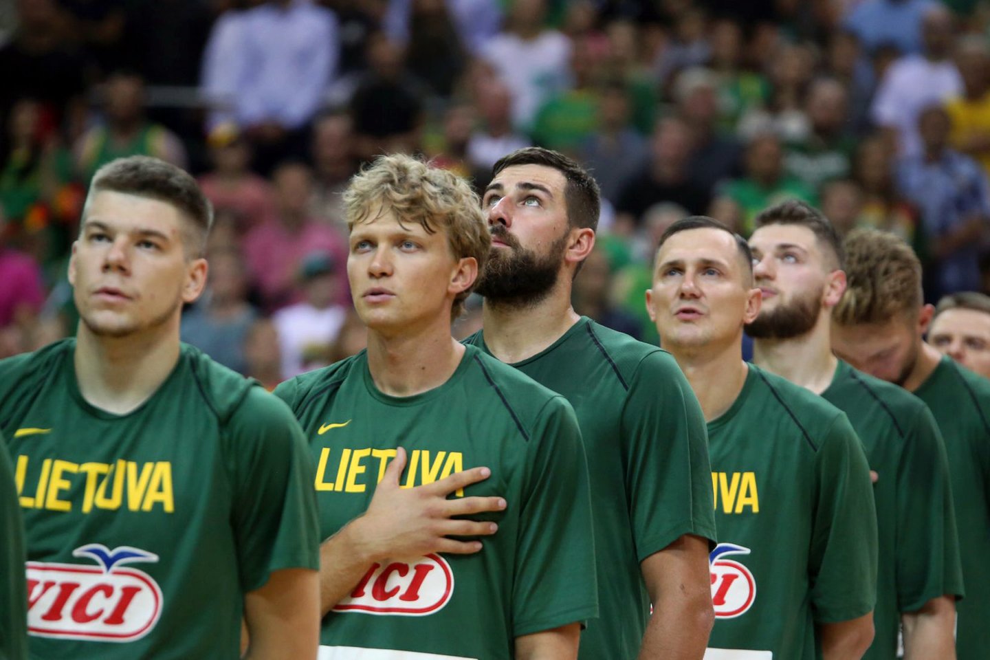 M.Kuzminskas pasidalino prisiminimais, atstovaujant Lietuvos krepšinio rinktinę.<br>M.Patašiaus nuotr.