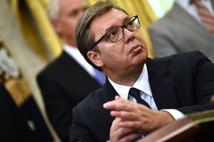Serbijos ir Kosovo lyderiai atnaujino derybas Briuselyje