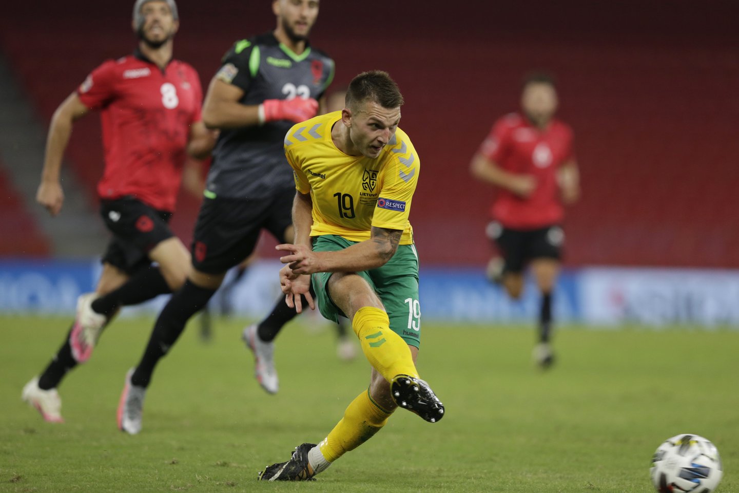 Įvartį 50-ąją min. pelnė Donatas Kazlauskas.<br> Reuters/Scanpix nuotr.