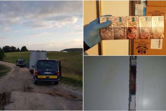 Muitininkai sustabdė „tuščią“ sunkvežimį: visos sienos buvo kimštos kontrabandiniais rūkalais