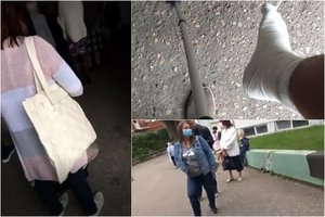 Sugipsuota koja pacientas kelias valandas prastovėjo ligoninės kieme Kaune