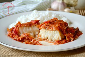 Pasakiškai skani troškinta menkė pagal ispanišką receptą