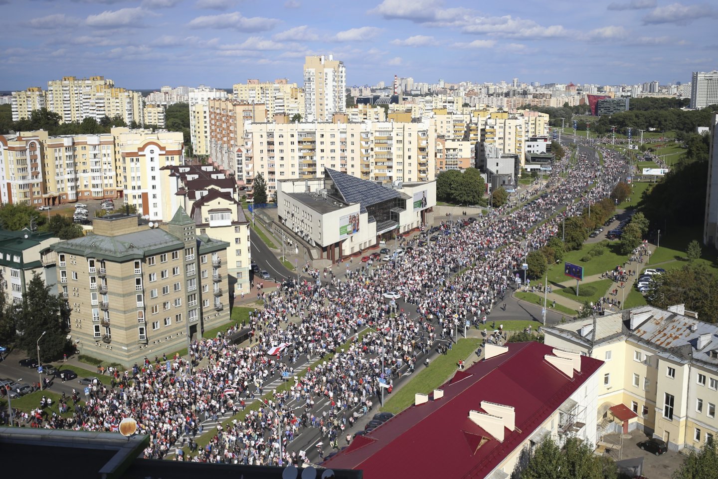 Protestai Baltarusijoje.<br>AP/Scanpix nuotr.