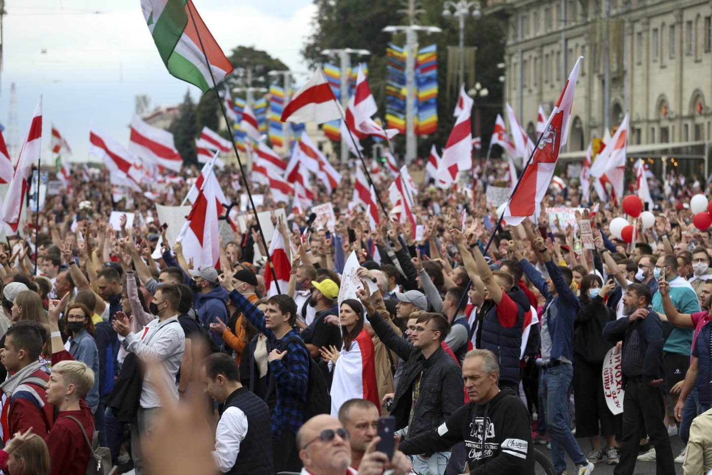 Protestai Baltarusijoje.<br>AP/Tut.by/Scanpix nuotr.