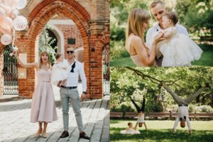 Šuolininkas į vandenį I. Barkauskas pakrikštijo dukrą Ašilę: parodė nematytus šventės kadrus