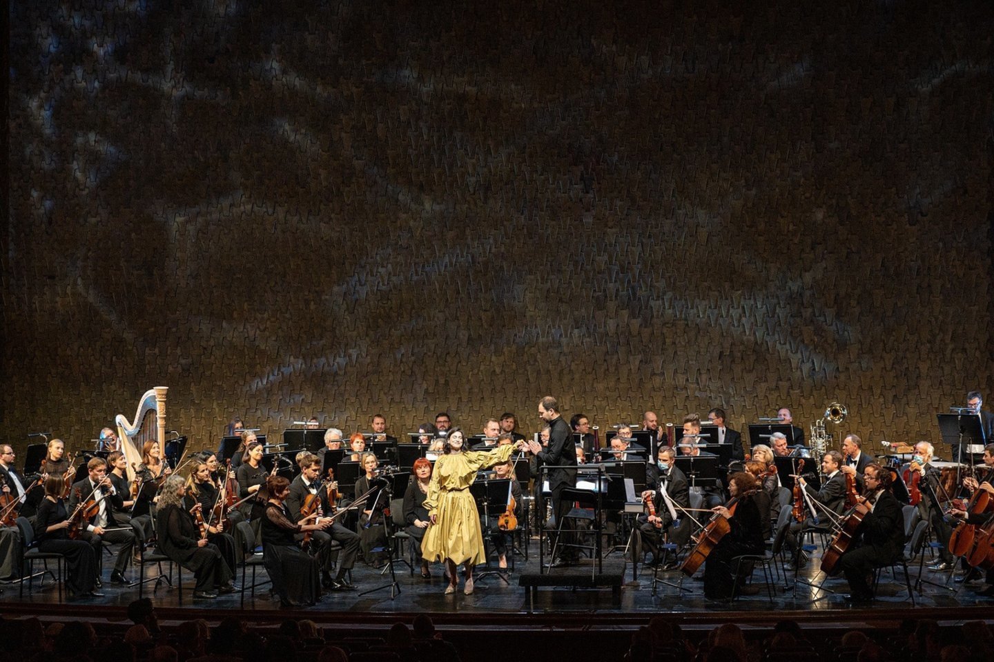  Pasaulinė operos žvaigždė A.Grigorian ir dirigentas V.Grigorianas pirmą kartą koncertavo kartu.<br>M.Aleksos nuotr.