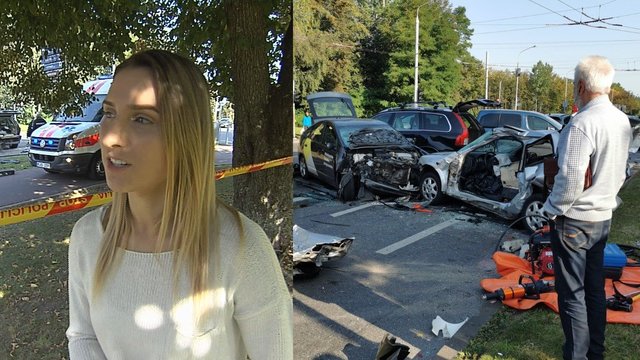 Liudininkai apie kraupią avariją Vilniuje: „Toyota“ vairuotojas trenkėsi ir nustūmė visus automobilius