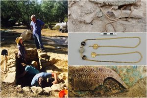 Atrado kapą, pilną aukso, sidabro ir bronzos