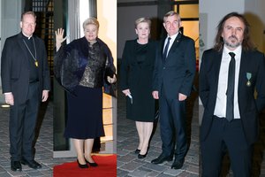 Į kruopščiai slepiamą šventinę vakarienę su pirmąja Prancūzijos pora rinkosi kviestiniai svečiai