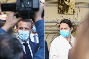 Po paslaptyje laikyto susitikimo – E. Macrono pažadas S. Cichanouskajai: „Padarysime, ką galime“