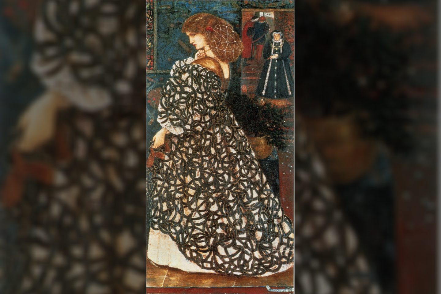  Sydonios von Borck istorija, jos nusikaltimai ir niūrus likimas kėlė susidomėjimą ištisus šimtmečius. <br> Edwardo Burne-Joneso pav. (1860 m.)
