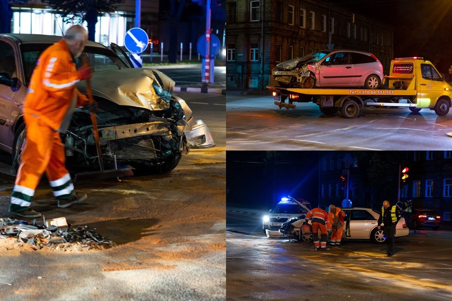  Vilniuje avariją sukėlė beteisis vairuotojas.<br> T.Bauro nuotr.