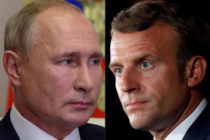 Su E. Macronu pasikalbėjęs V. Putinas pasiuntė aiškią žinutę