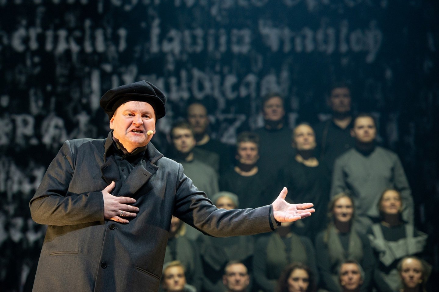 Muzikinio spektaklio „Mažvydas“ turas perkeliamas į kitus metus. <br> M.Aleksos nuotr.