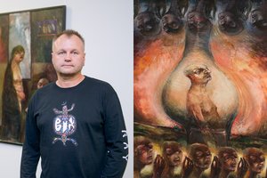 Aukcione – Sauliaus Urbonavičiaus-Samo paveikslas: pradinė kaina – vos 150 eurų