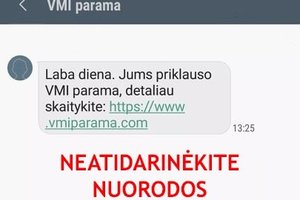 Sukčiai, prisidengę VMI vardu, siunčia SMS ir skatina investuoti