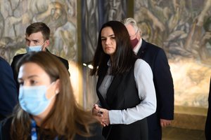 A. Merkel antradienį Berlyne susitiks su Baltarusijos opozicijos lydere S. Cichanouskaja