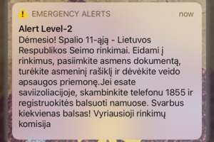 Gyventojai apie rinkimus informuoti perspėjimo žinutėmis be PAGD pritarimo