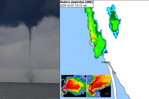 Lietuvoje užfiksuotas kvapą gniaužiantis reiškinys – vandens viesulas
