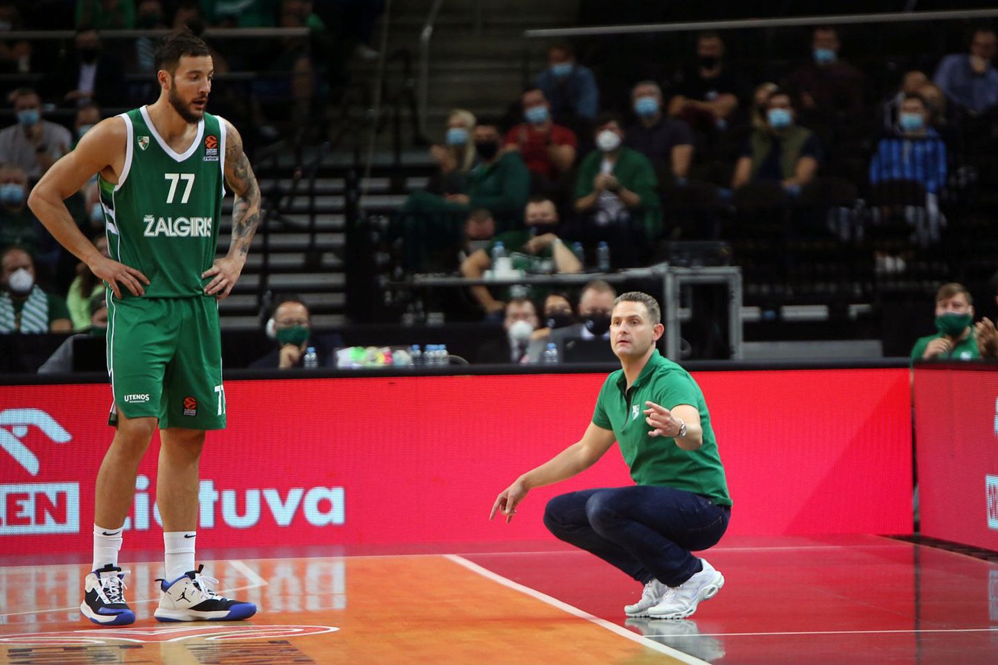 Ketvirtadienį Jofrey Lauvergne'o koronaviruso testas buvo teigiamas.<br>M.Patašiaus nuotr.