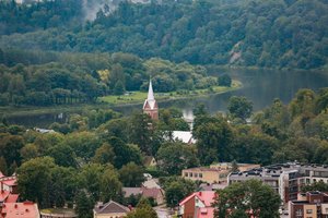 Skrydis oro balionu atveria kvapą gniaužiančius Birštono vaizdus