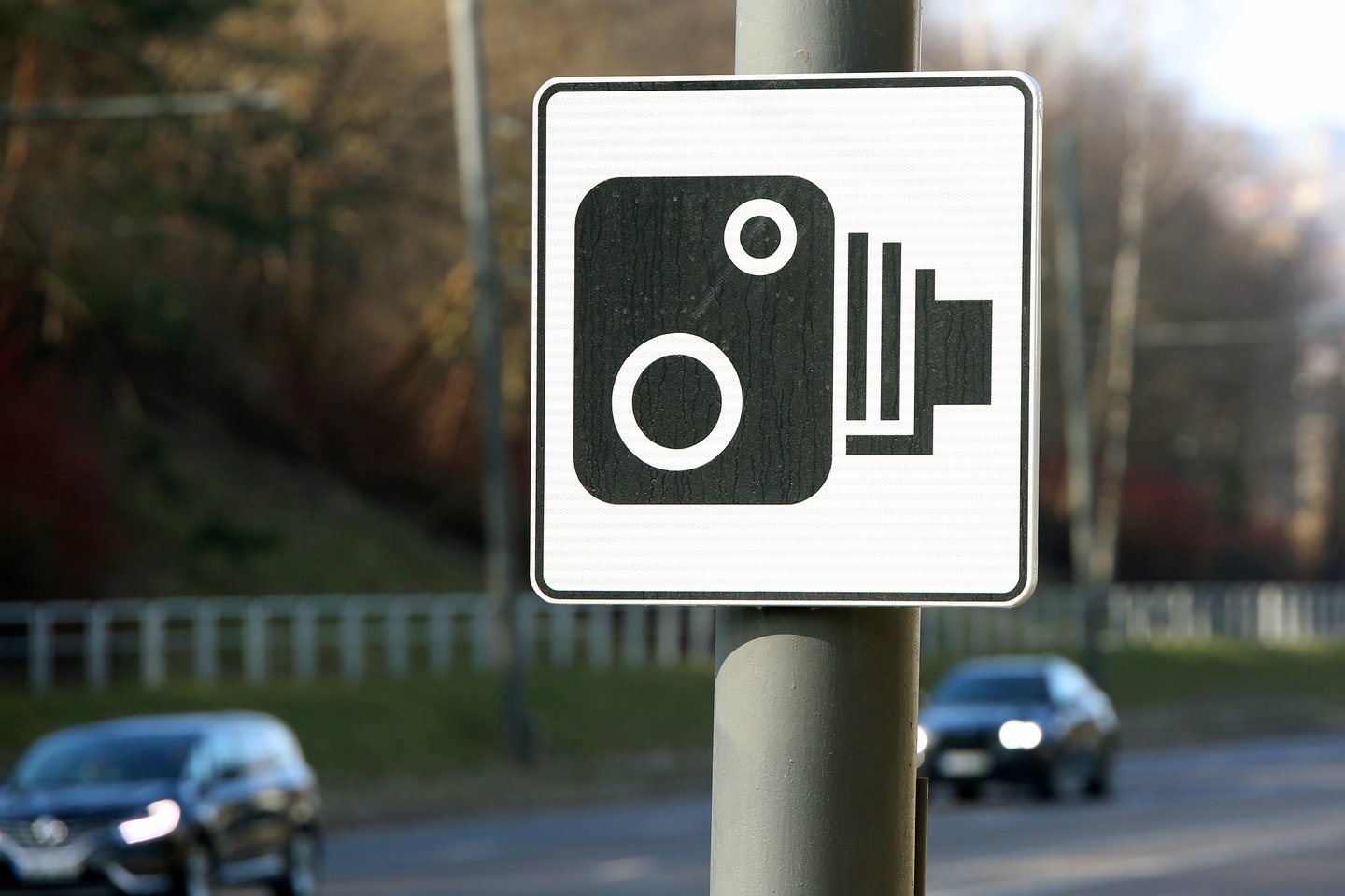 Seimas nutarė svarstyti apie tai, kad vairuotojai kelio ženklais būtų informuojami apie visus kelio ruožuose naudojamus stacionarius ir mobiliuosius matuoklius.<br>M.Patašiaus nuotr.