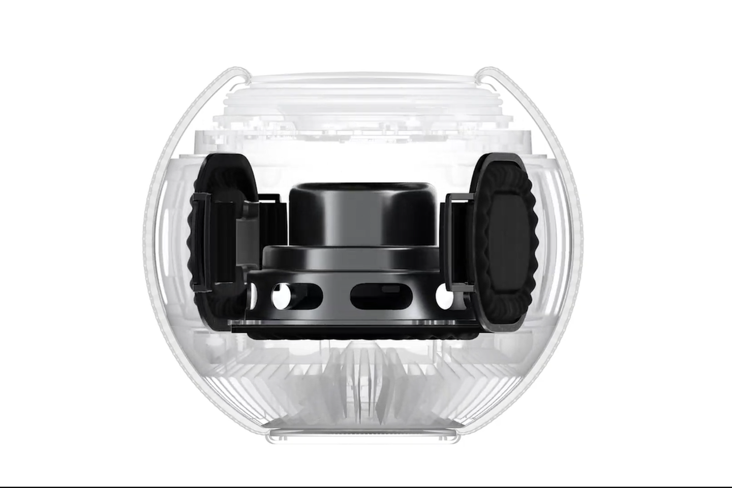 „Home Pod mini“ vidus.<br> Transliacijos stop-kadras.