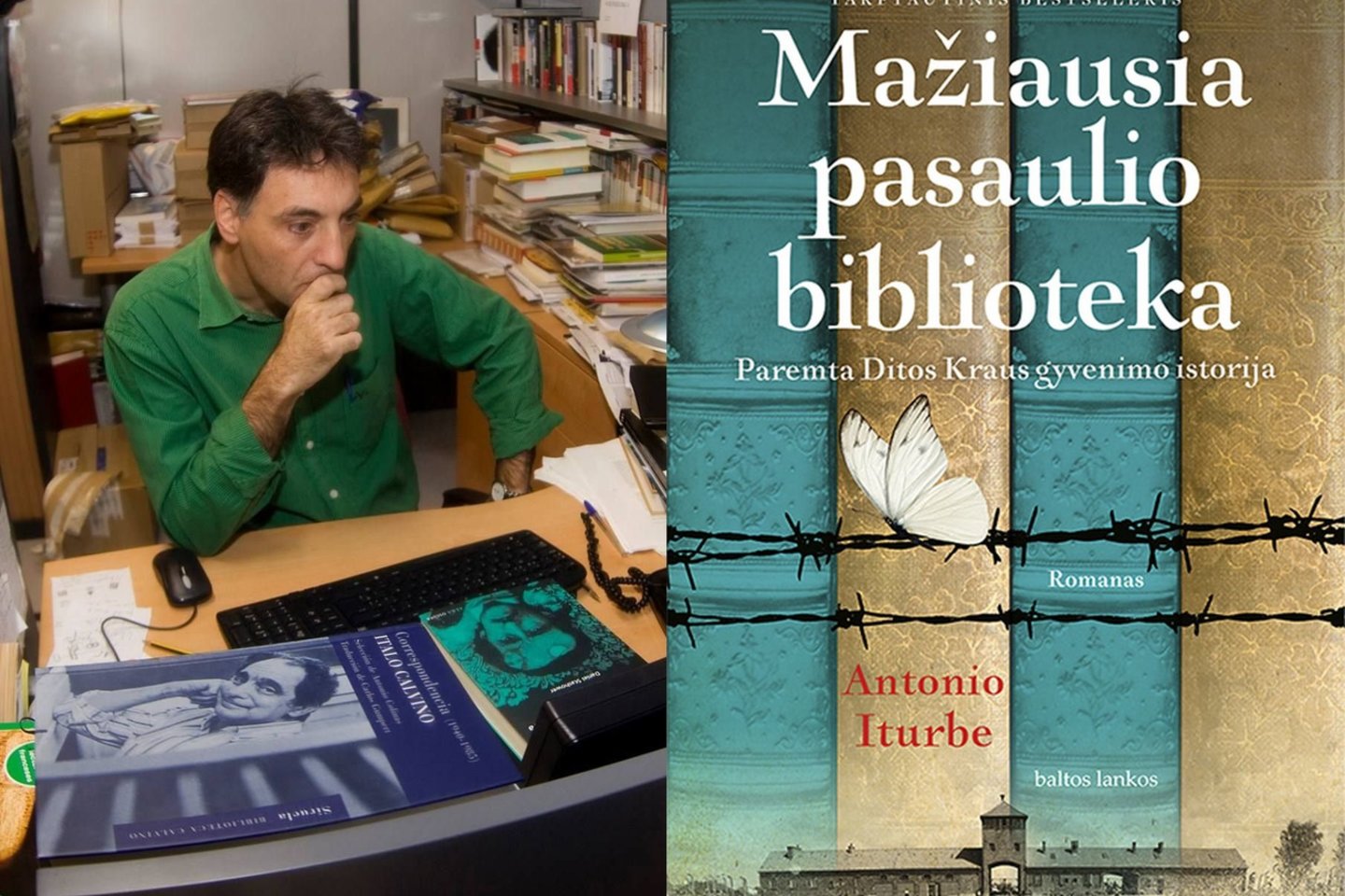 A.Iturbe labiausiai išgarsėjo romanu „Mažiausia pasaulio biblioteka“, kurį rašydamas rėmėsi pokalbiais su tikrąja Aušvico bibliotekininke D.Kraus.<br>Nuotr. iš „Facebook“