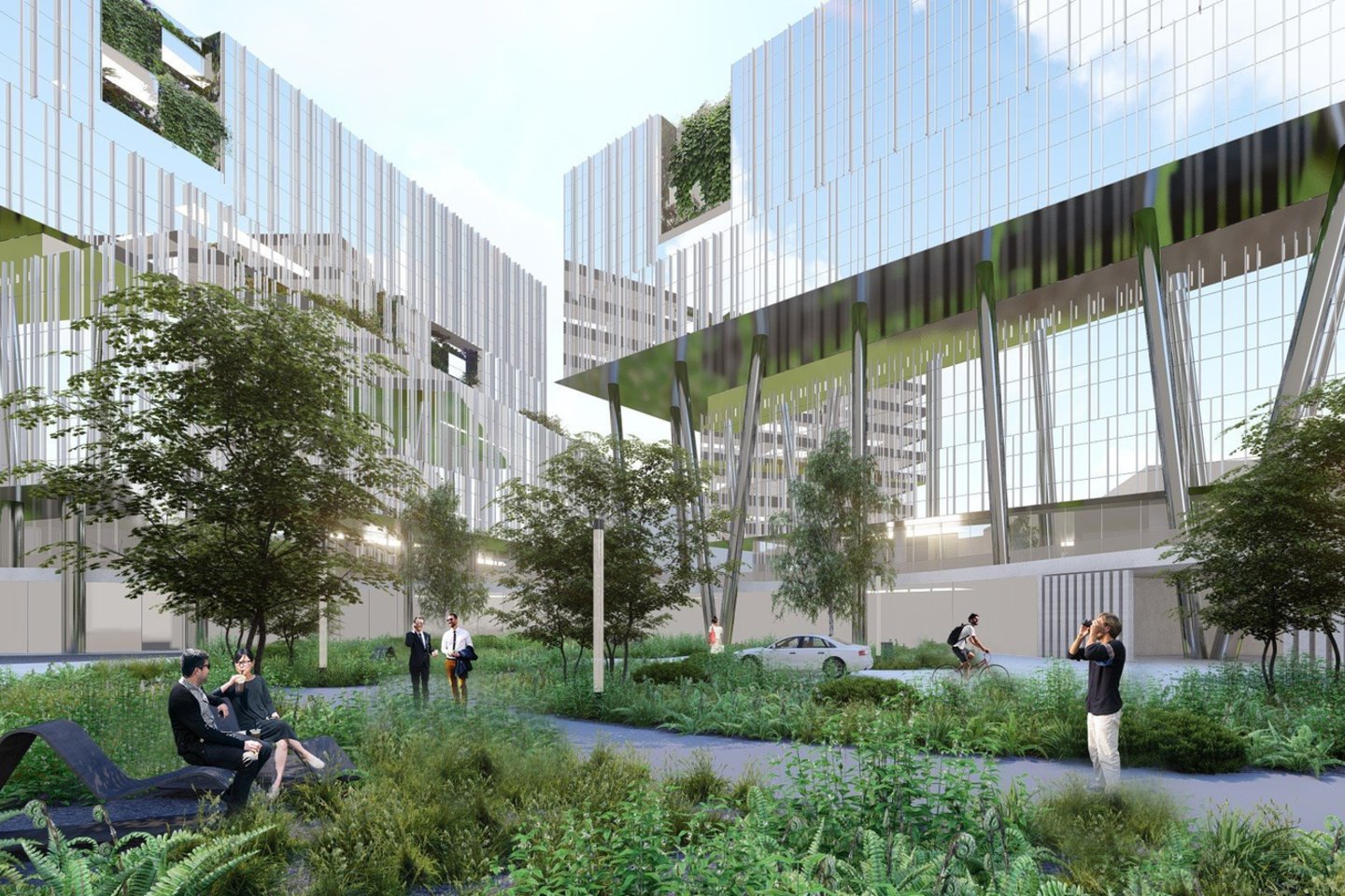 Išskirtinio dizaino „Verde“ biurų komplekso pirmojo etapo statybų pabaiga numatoma 2022 metų antroje pusėje.