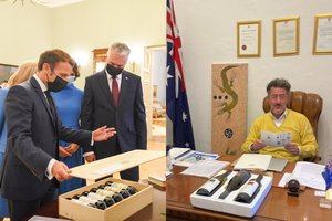 Įvertino Gitanui Nausėdai ir Antonio Meschino skirtas dovanas: pagarbą išreiškė vynu